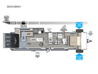 Wildwood FSX 30VCVIEWX Floorplan Image