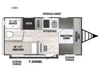 Viking 3K Series 15BH Floorplan Image