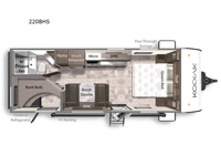 Kodiak Ultra-Lite 220BHS Floorplan Image