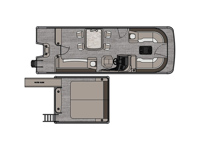 Catalina - 25 FT Entertainer Funship Floorplan Image
