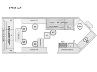 Glacier Ice House 17EXP Loft Floorplan Image