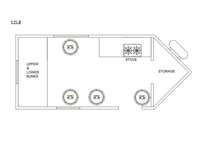 Glacier Ice House 12LE Floorplan Image