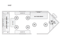 Glacier Ice House 16LE Floorplan Image