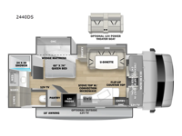 Sunseeker Classic 2440DS Ford Floorplan Image