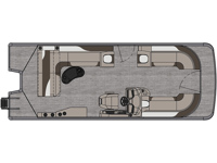 LSZ - 23 FT Cruise Rear Bench Floorplan Image