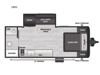 Coleman Light 18RX Floorplan Image