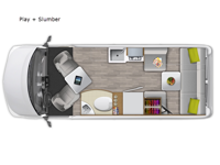 Roadtrek Play + Slumber Floorplan Image