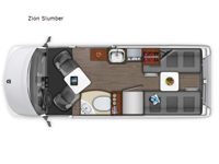 Roadtrek Zion Slumber Floorplan Image