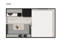 Squire Truck Campers SQ605 Floorplan Image