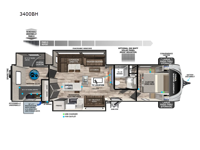 Vibe 3400BH Floorplan Image