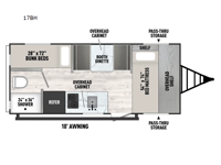 Clipper 3K Series 17BH Floorplan Image