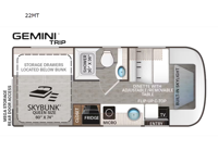 Gemini TRIP 22MT Floorplan Image