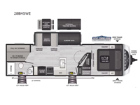 Cougar Half-Ton 28BHSWE Floorplan Image