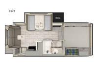 Lance Truck Campers 1172 Floorplan Image