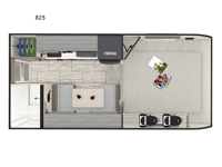 Lance Truck Campers 825 Floorplan Image