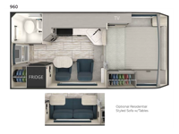 Lance Truck Campers 960 Floorplan Image