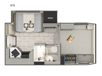 Lance Truck Campers 975 Floorplan Image