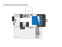 XT Expedition Series XT16HR Island Off-Grid Extreme Floorplan Image