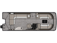 Catalina - 25 FT Cruise Rear Bench Floorplan Image