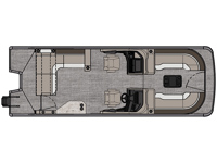 Catalina - 25 FT Cruise Rear Bench Windshield Floorplan Image