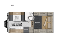 Arctic Fox Camper 865 Floorplan Image