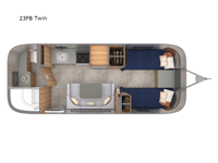 Trade Wind 23FB Twin Floorplan Image