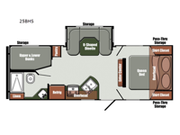 Gulf Breeze Signature Series 25BHS Floorplan Image