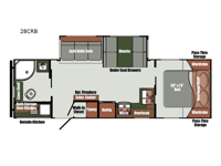 Gulf Breeze Signature Series 28CRB Floorplan Image