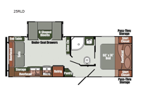Gulf Breeze Signature Series 25RLD Floorplan Image
