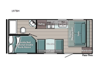 Conquest Super Lite 197BH Floorplan Image