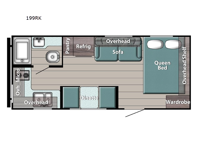 Conquest Super Lite 199RK Floorplan Image