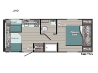 Conquest Super Lite 19RD Floorplan Image