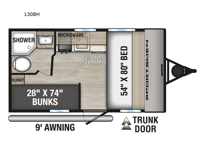 Sportsmen Classic 130BH Floorplan Image