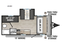 Sportsmen Classic 181BH Floorplan Image