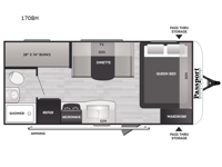 Passport Classic 170BH Floorplan Image