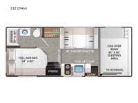 Four Winds ESpec Essential 21Z Chevy Floorplan Image