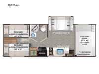 Four Winds ESpec Essential 25Z Chevy Floorplan Image
