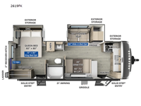 Rockwood Ultra Lite 2619FK Floorplan Image