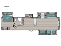 Trailmaster Lodge Series 406FLR Floorplan Image
