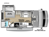 Sunseeker LE 2250SLE Chevy Floorplan Image