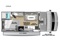 Sunseeker LE 2350LE Chevy Floorplan Image