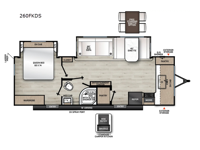 Aurora Sky Series 260FKDS Floorplan Image