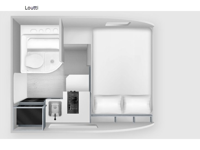BBI Truck Campers Loutti Floorplan Image