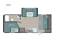 Trailmaster Super Lite 192DS Floorplan Image