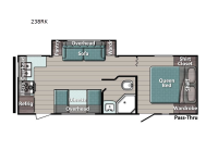 Trailmaster Ultra-Lite 238RK Floorplan Image