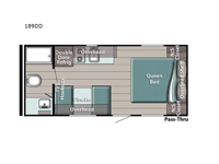 Trailmaster Super Lite 189DD Floorplan Image