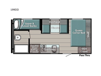 Trailmaster Super Lite 199DD Floorplan Image