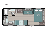 Trailmaster Super Lite 199RK Floorplan Image