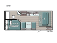 Trailmaster Super Lite 197BH Floorplan Image