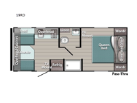 Trailmaster Super Lite 19RD Floorplan Image